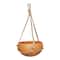 Hello Honey® 9.5" Terra Cotta Hanging Stoneware Planter with Cotton Hanger